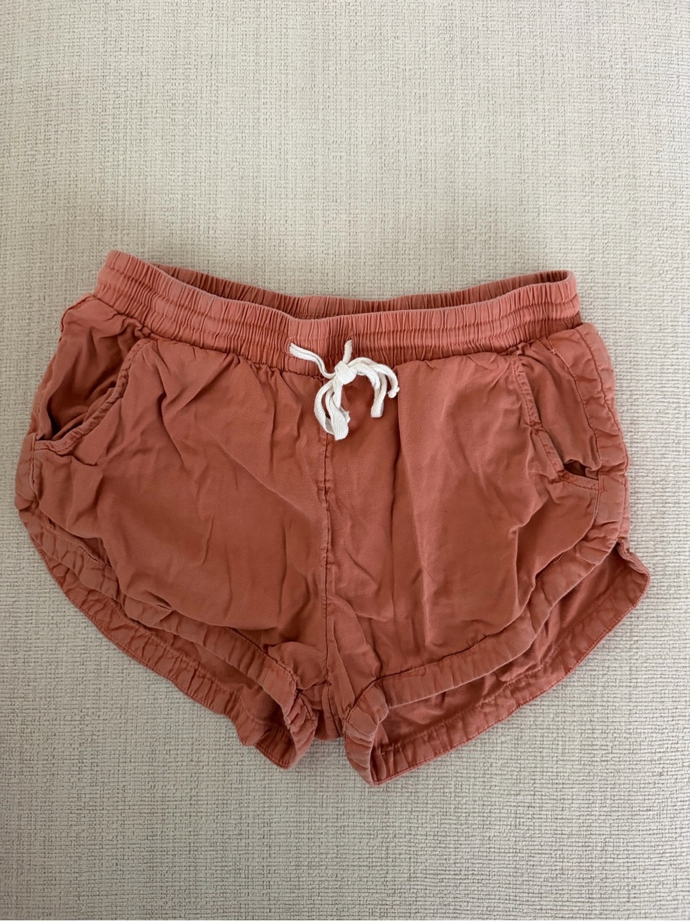 Billabong Women's Dusty Rust Drawstring Athletic Shorts